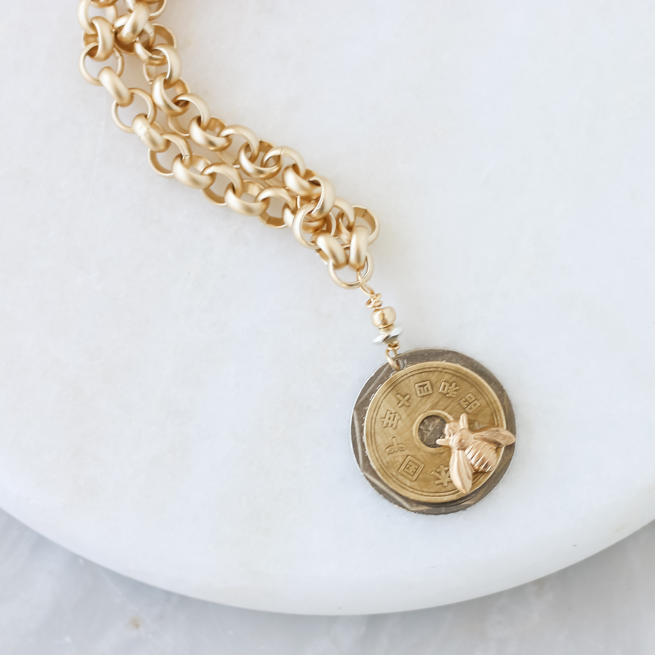 Blooming Flower 21k Gold Coin Necklace | Gold coin necklace, Coin necklace, Gold  coins